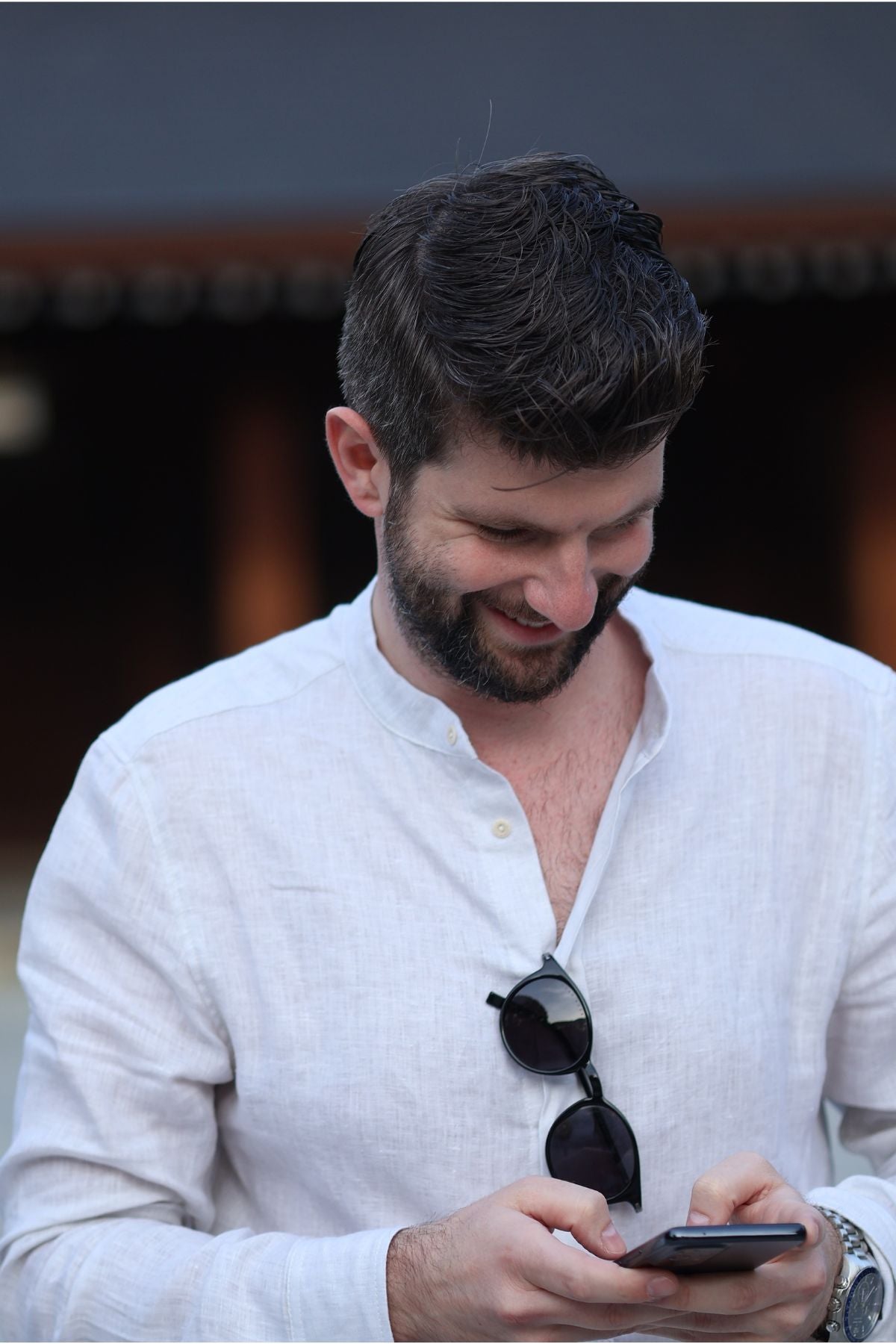 Outfit by Honza Linen shirt Pearl gray