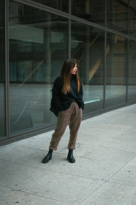 Women’s Straight-leg Linen Pants - Brown