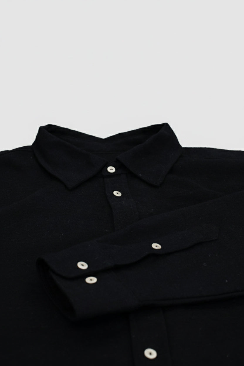 Men's flannel shirt with collar - regular fit