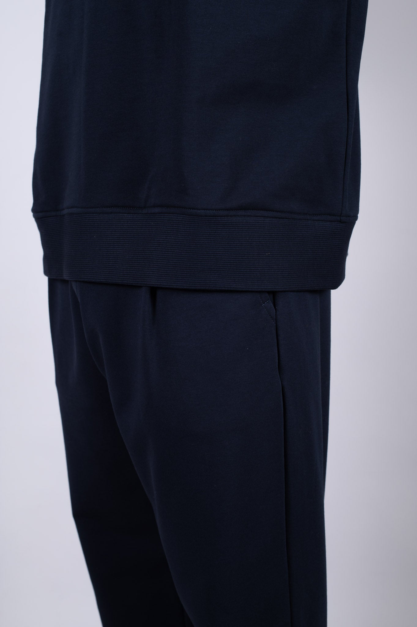 Pánska Mikina zip-up z biobavlny Deep blue - Loose fit