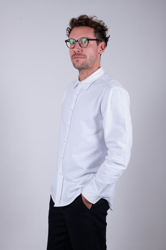 Pánska flanelová košeľa s golierom - regular fit