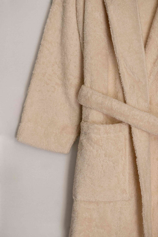 Deco & Home Organic cotton bathrobe Natural white