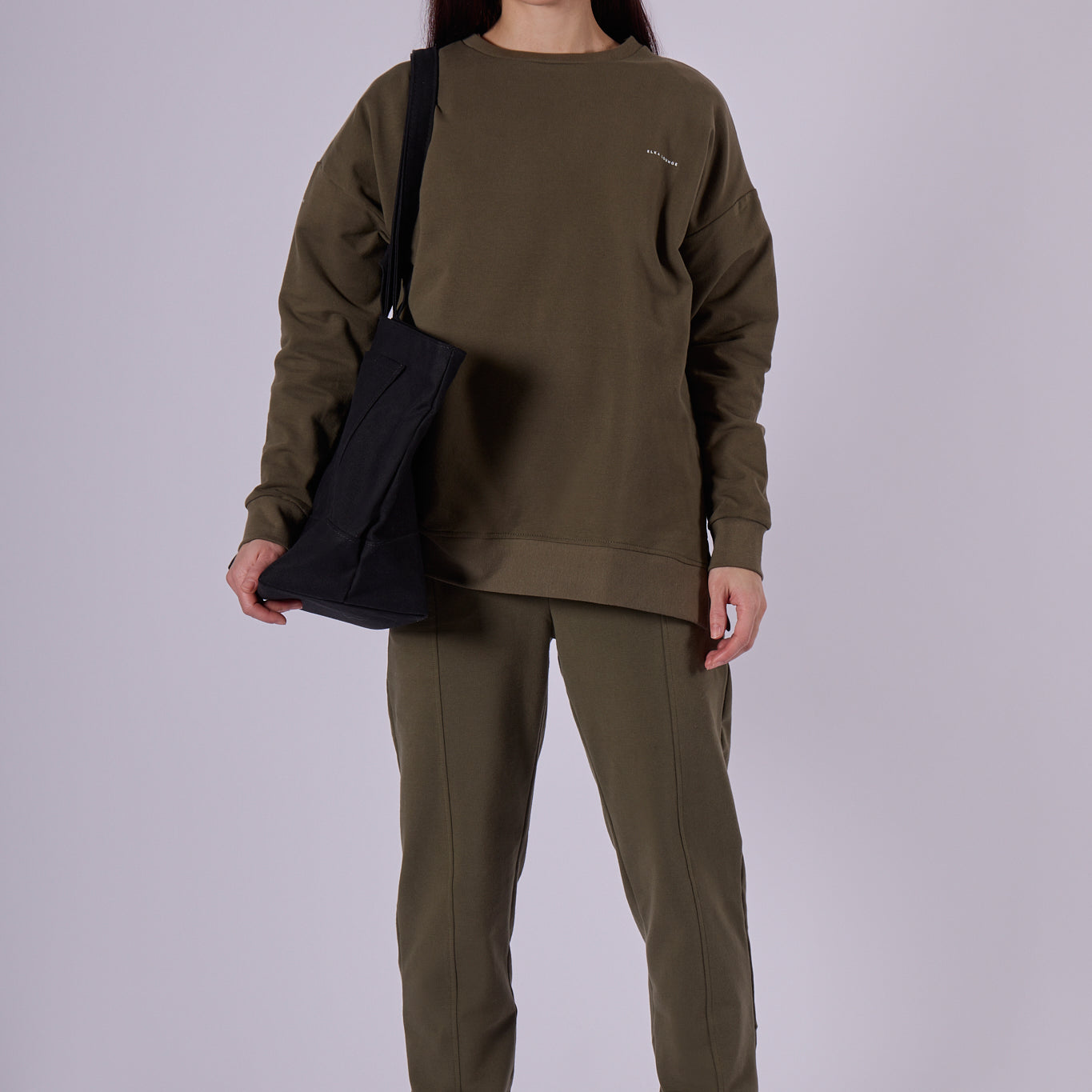 Dámské teplákové kalhoty z biobavlny brushed - loose fit