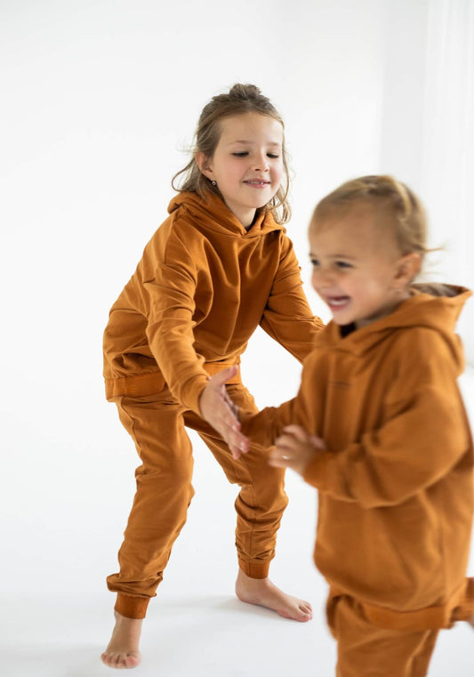 Children's hoodie organic cotton Burnt ochre - regular