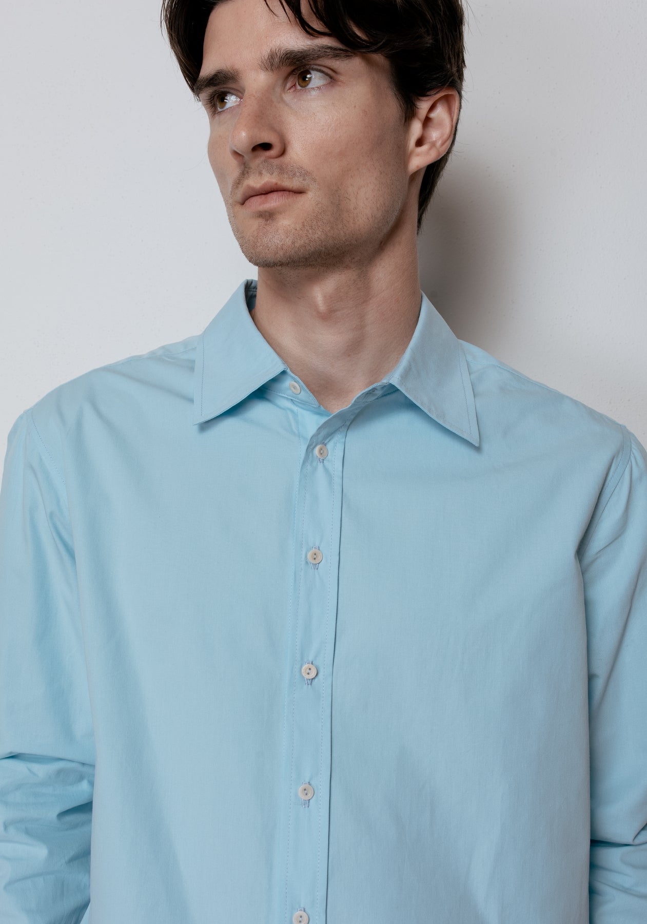 Men's organic cotton shirt with collar - regular fit