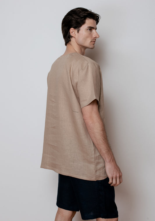 Men's regular linen t-shirt