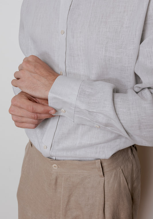 Pánské lněné kalhoty - loose-fit