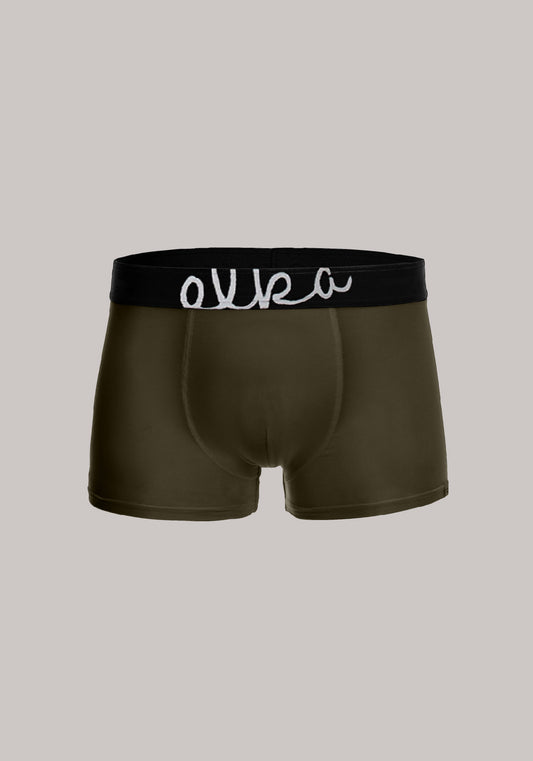 Men Boxers Khaki-black