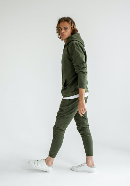 Men spodnie dresowe bawełna organiczna lounge brushed - regular