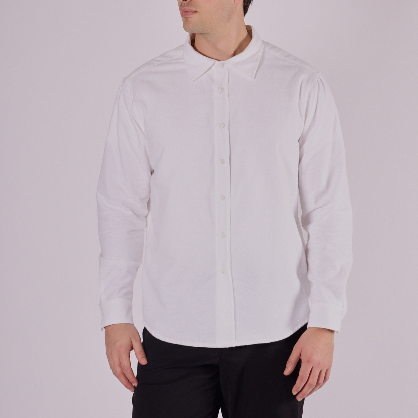 Pánská flanelová košile s límečkem - regular fit