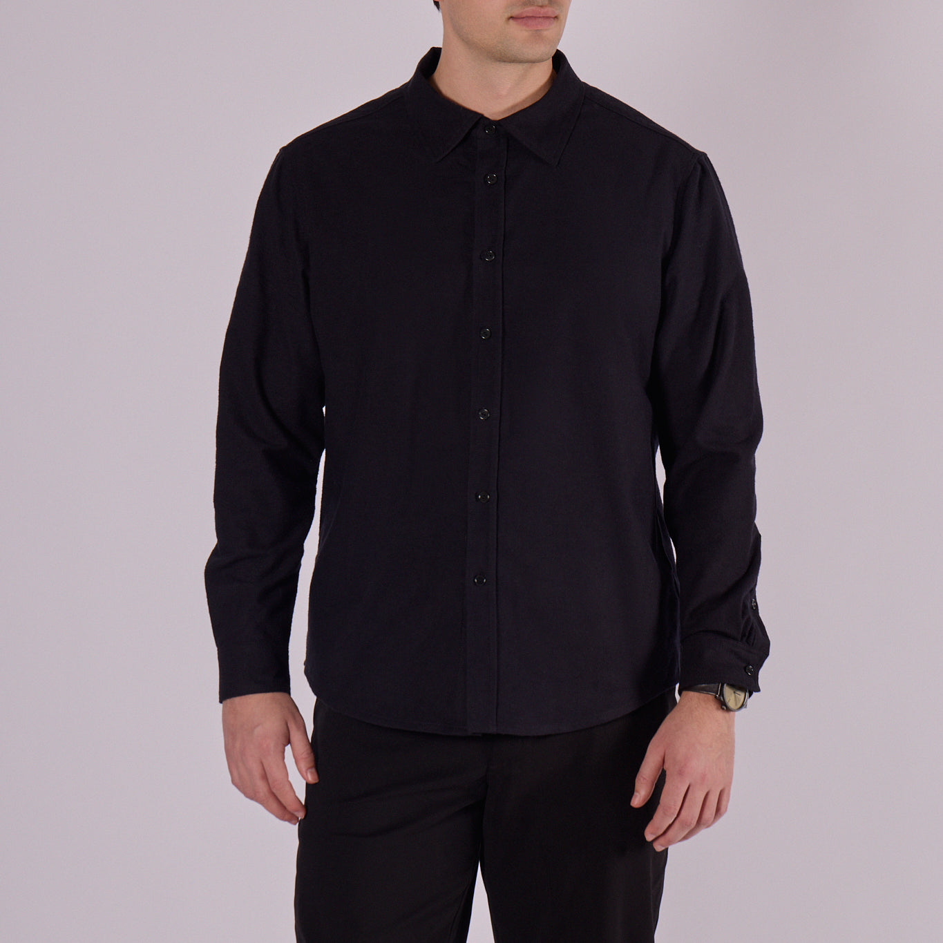 Pánská flanelová košile s límečkem - regular fit