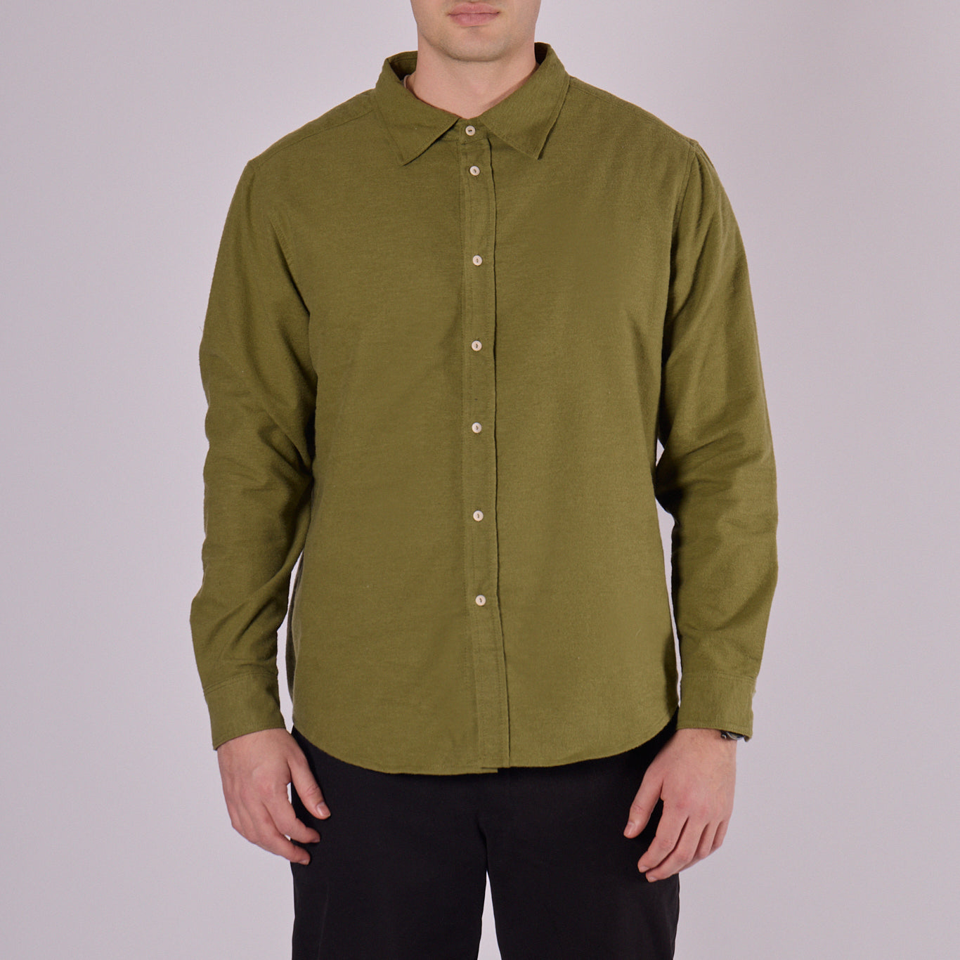 Pánská flanelová košile s límečkem - regular fit