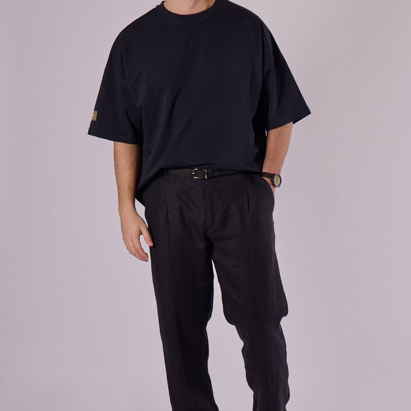 Pánské mikinové tričko z biobavlny - loose fit