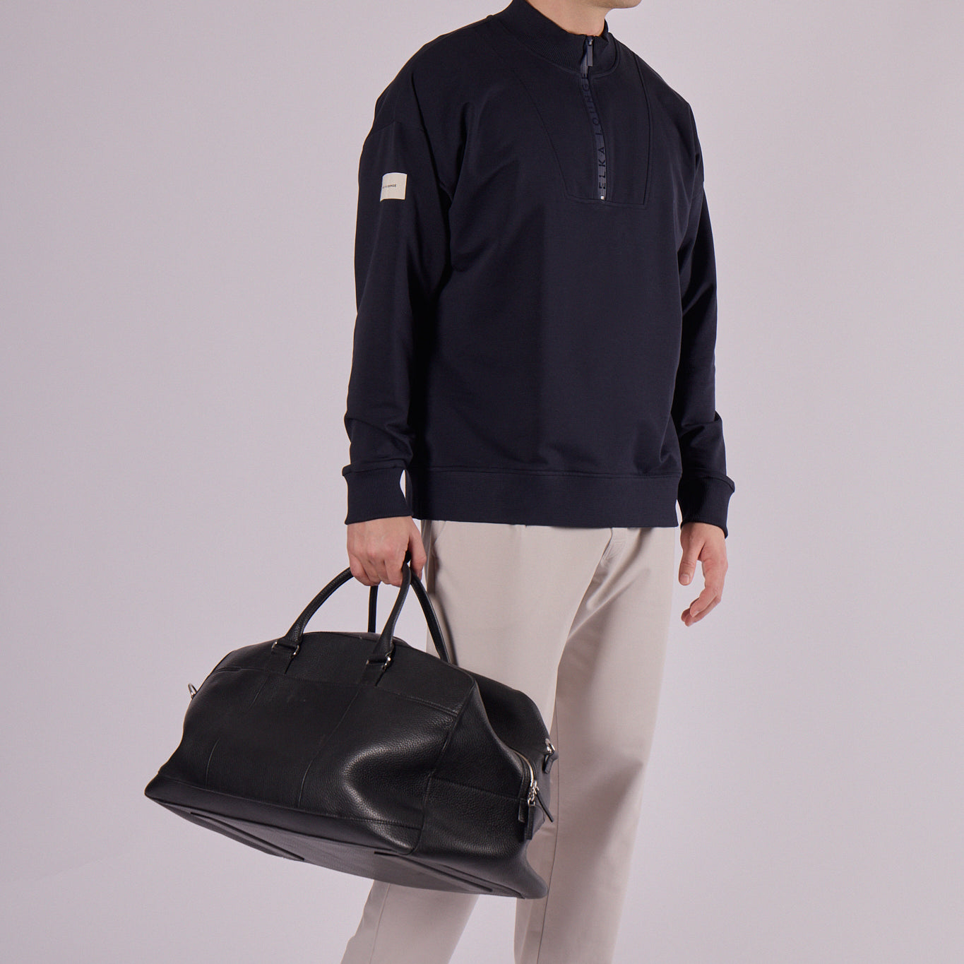 Men Sweatshirt zip-up organic cotton - Loose fit