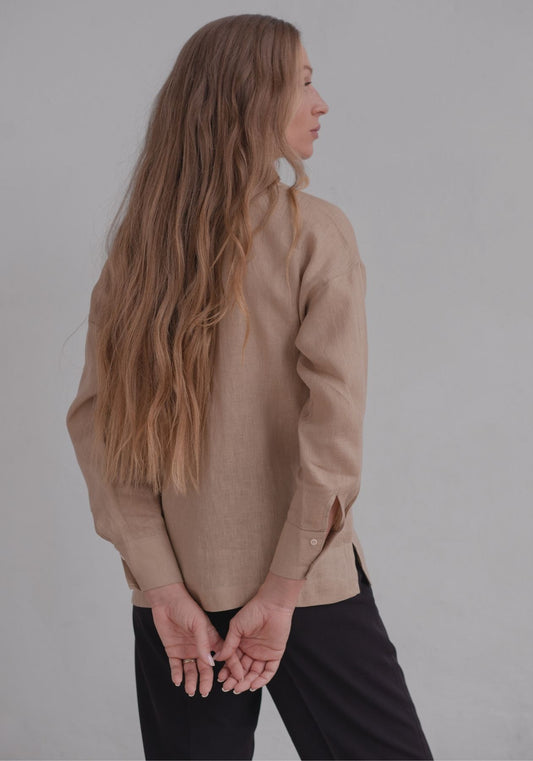 Dámska ľanová košeľa regular fit