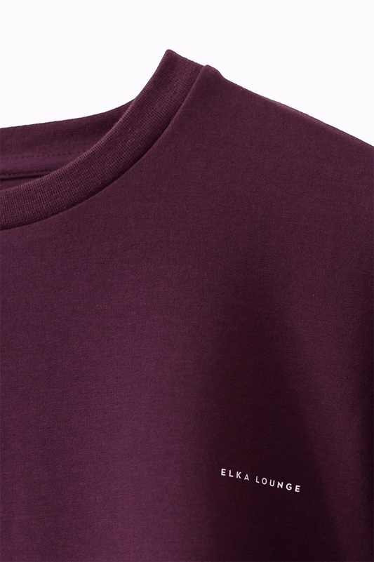 Women Sweatshirt organic cotton Purple - Oversized