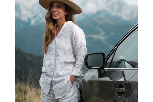 lněná košile a lněné šortky ELKA LOUNGE