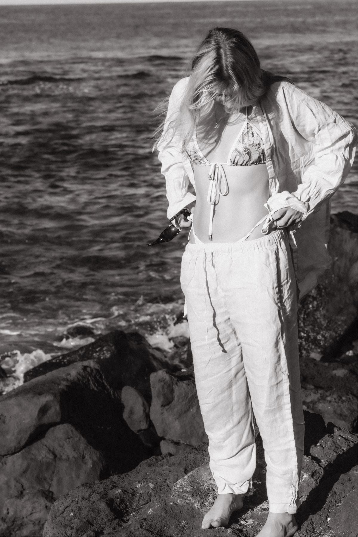 Outfit by Aneta Kalivodová | All Pearl gray Linen pant & loose fit shirt