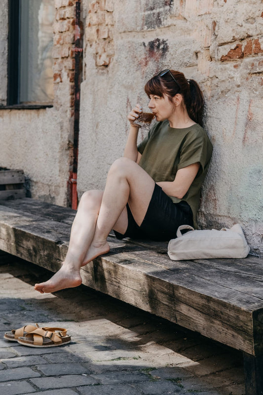 Outfit by Kristýna Hadačová | Linen top & shorts