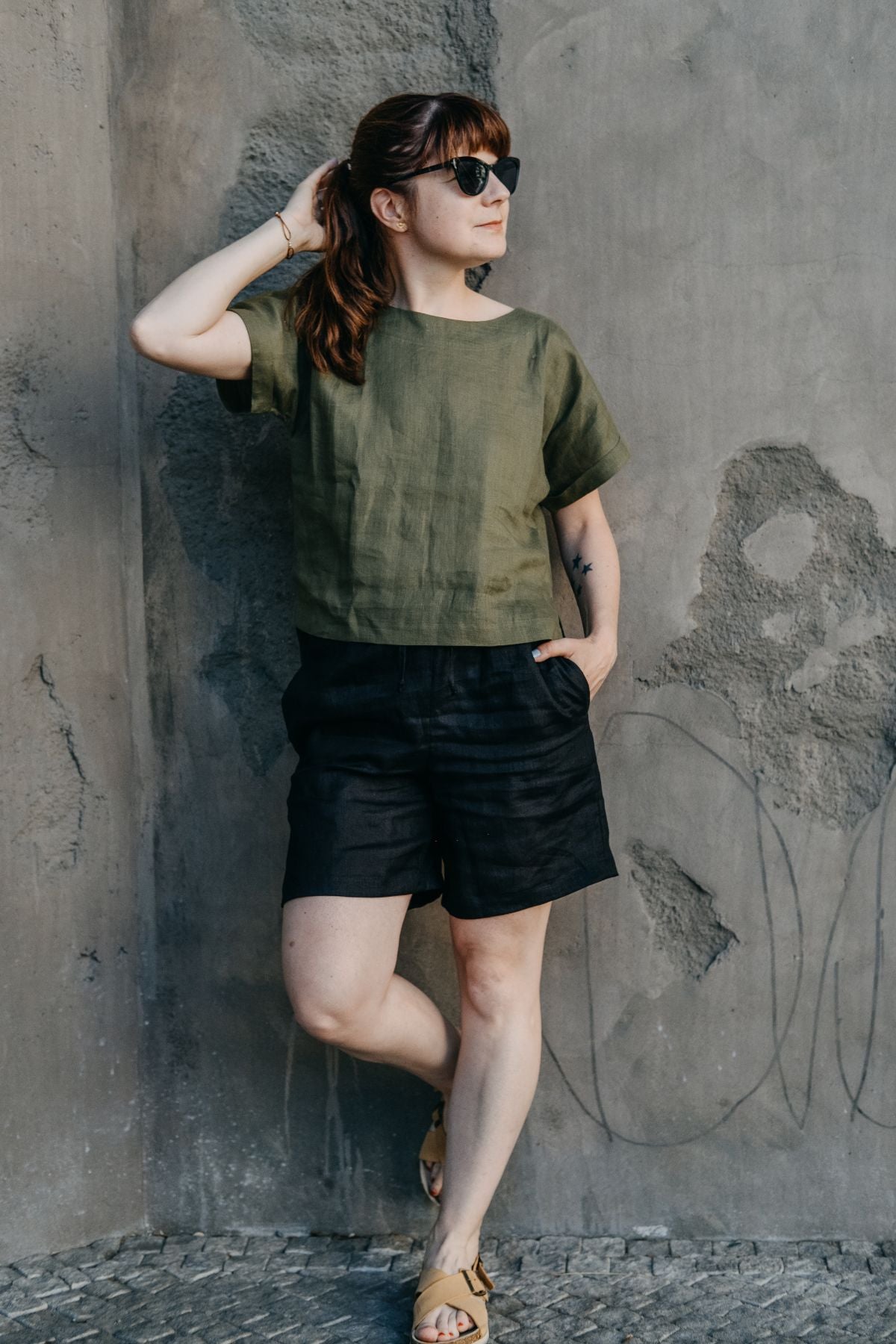 Outfit by Kristýna Hadačová | Linen top & shorts