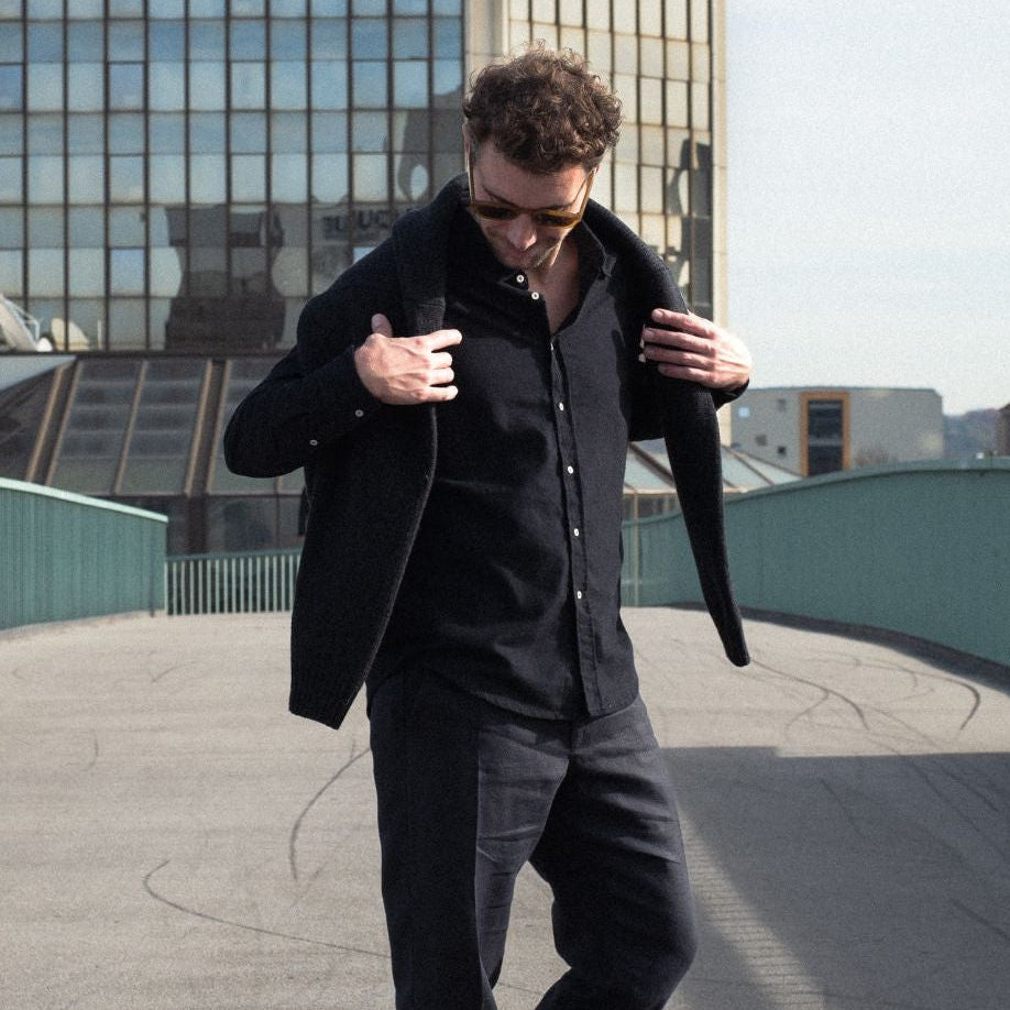 Outfit by Jan | Wool coat & Linen pants