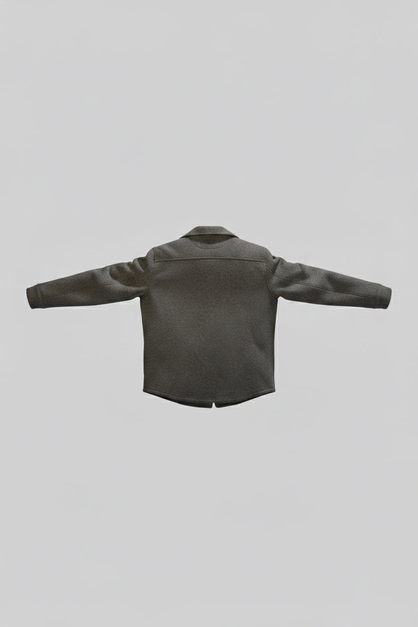 Damski wełniany płaszcz Dark gray - Loose fit