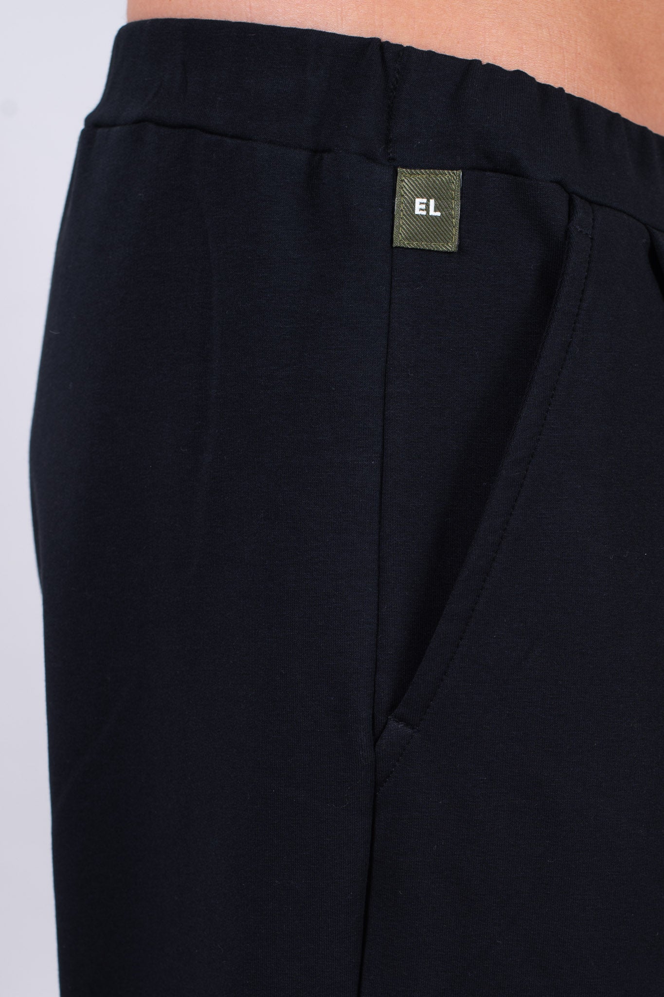 Men spodnie dresowe wide bawełna organiczna Black - Straight-leg