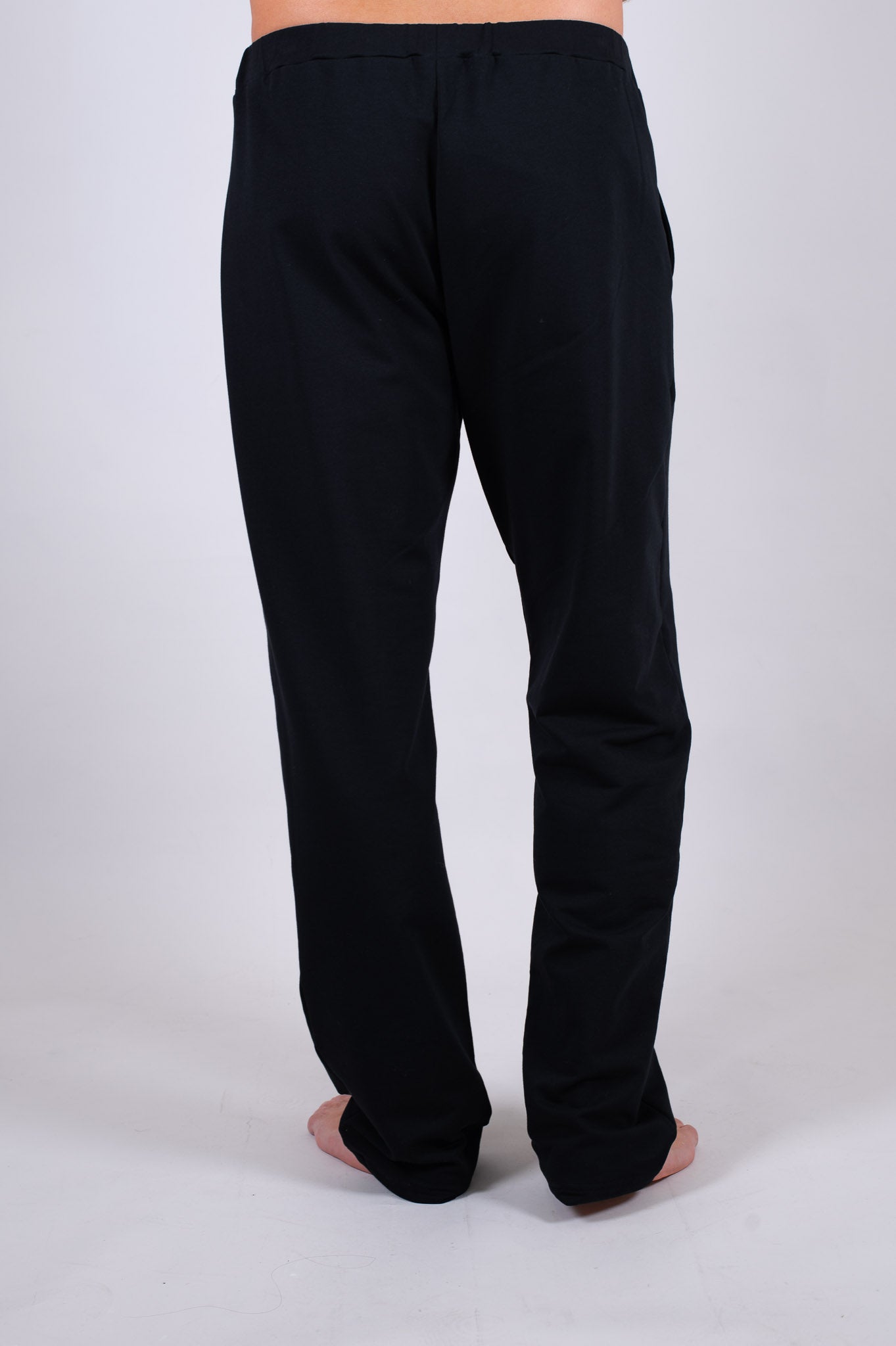 Men spodnie dresowe wide bawełna organiczna Black - Straight-leg