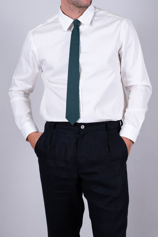 Cotton Satin Slim Tie