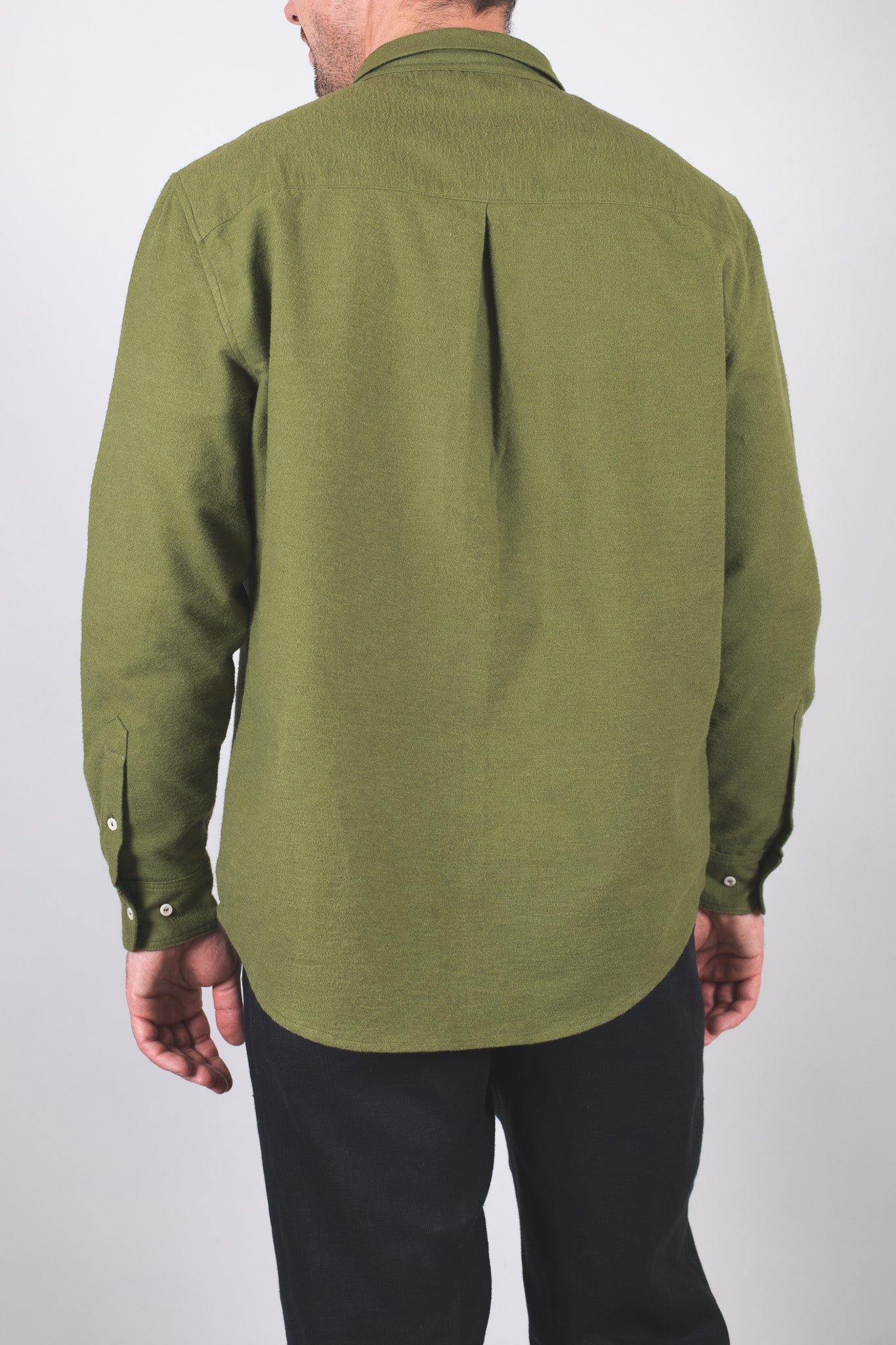 Men's flannel shirt with collar - regular fit