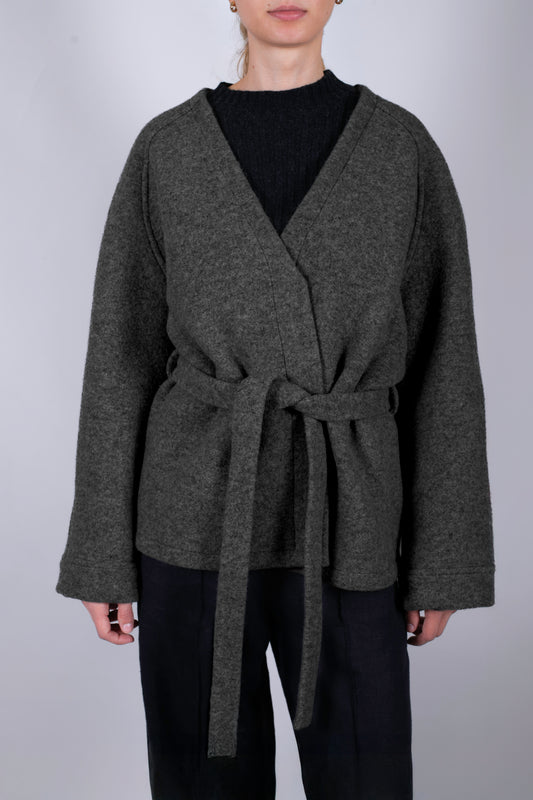 Women’s Wool Coat Loose fit – Dark Gray
