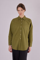 Dámská flanelová košile s límečkem loose fit