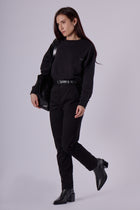 Dámská mikina bez kapuce z biobavlny brushed - Oversized