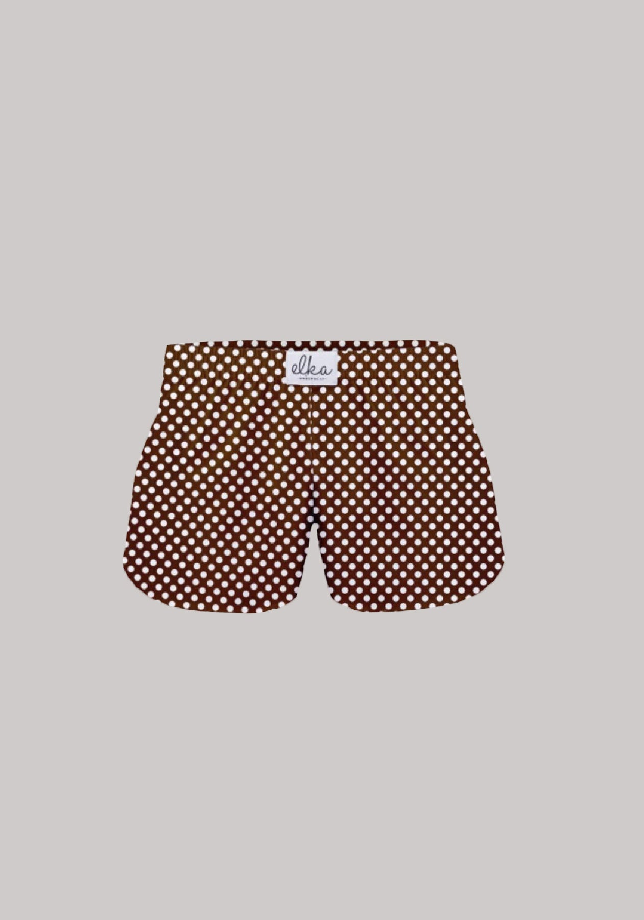 Kids Boxershorts Brown with polka dots