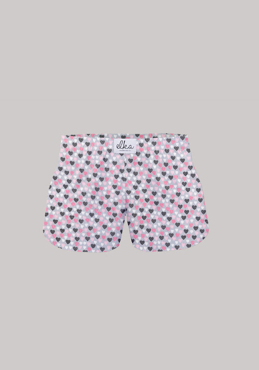 Kids Boxershorts Gray with hearts