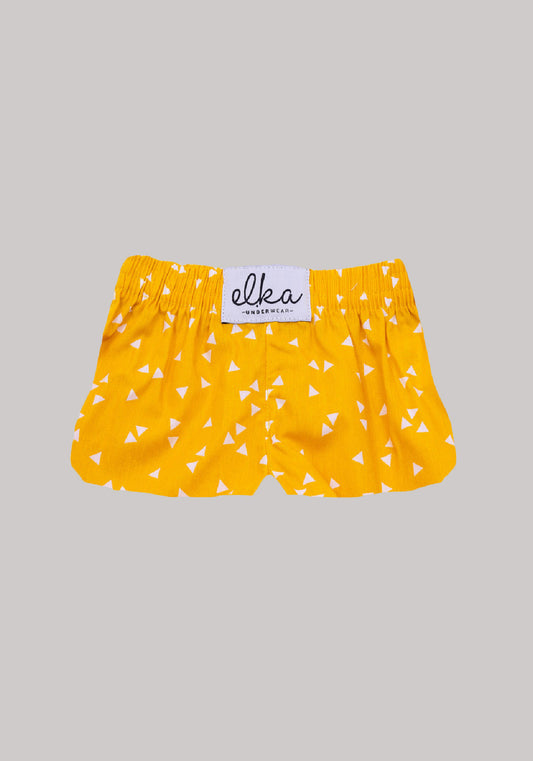Kids Boxershorts Yellow with triangles