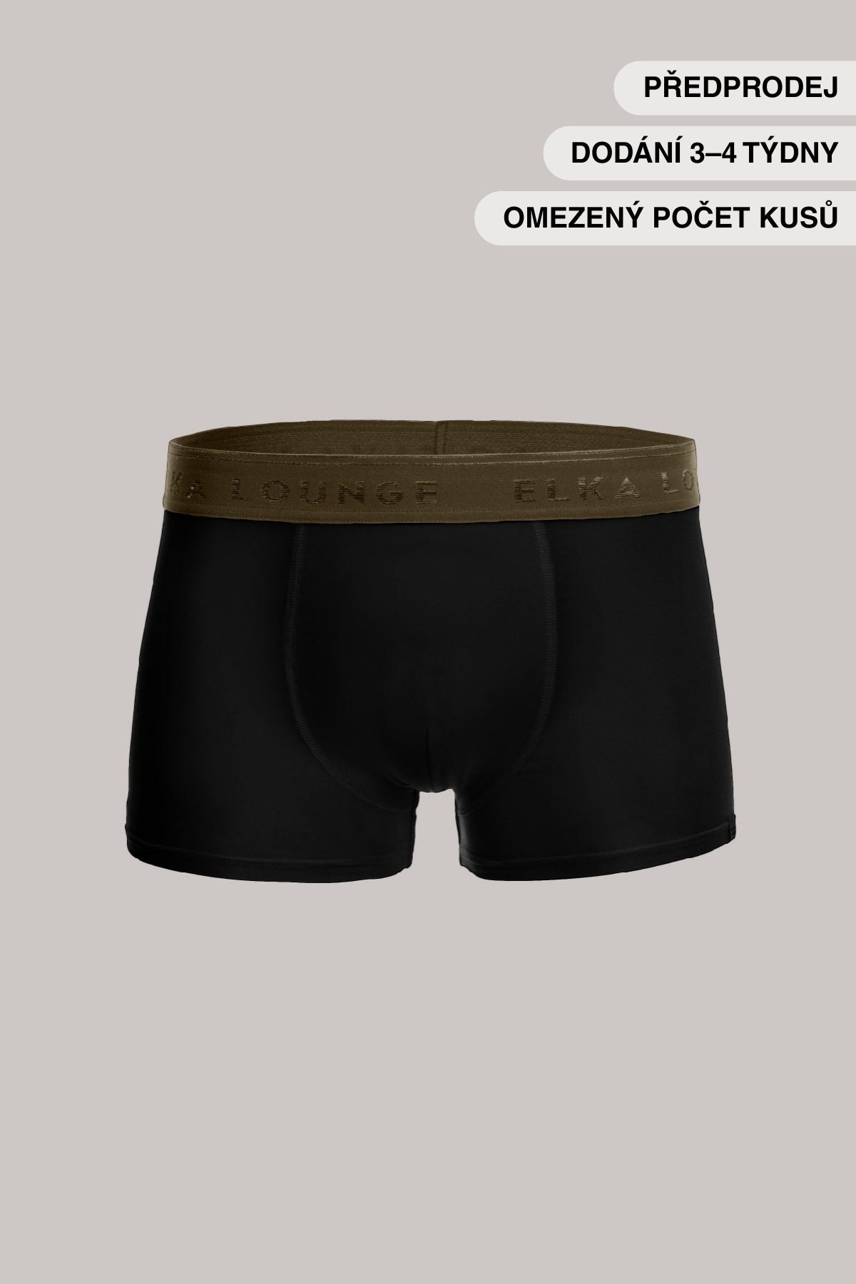 Pánske Boxerky Khaki - Black Lounge