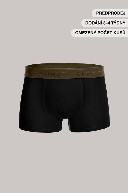 Men's boxers Khaki - Black Lounge