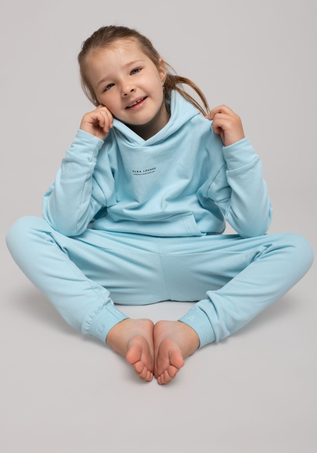 Children's bluza bawełna organiczna Sky blue - regular