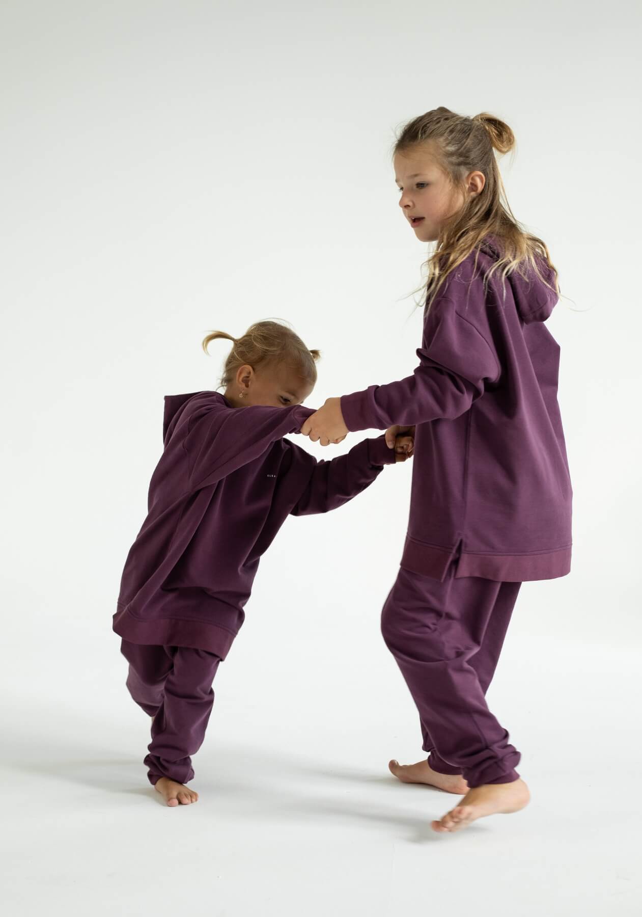 Children's hoodie organic cotton Purple - Oversized
