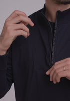 Men Sweatshirt zip-up organic cotton - Loose fit