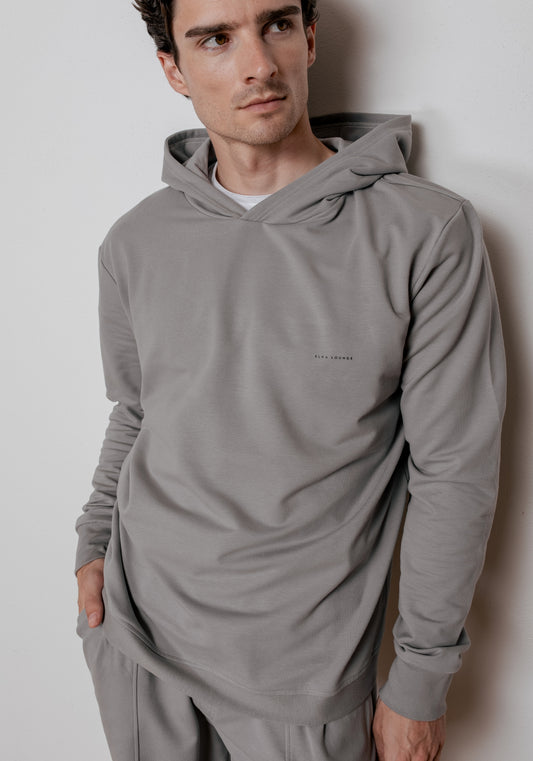 Men’s Hoodie organic cotton Gray brushed - regular update
