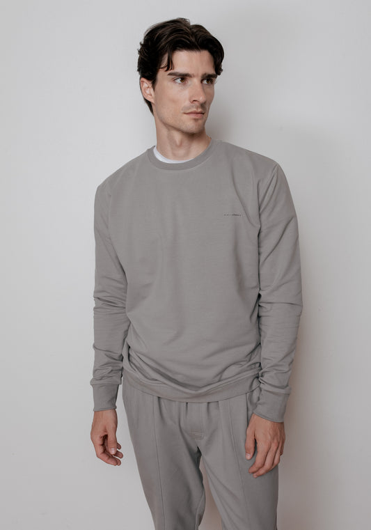 Men’s sweatshirt organic cotton Gray brushed - regular update