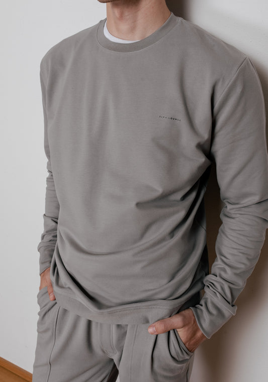 Men’s sweatshirt organic cotton Gray brushed - regular update