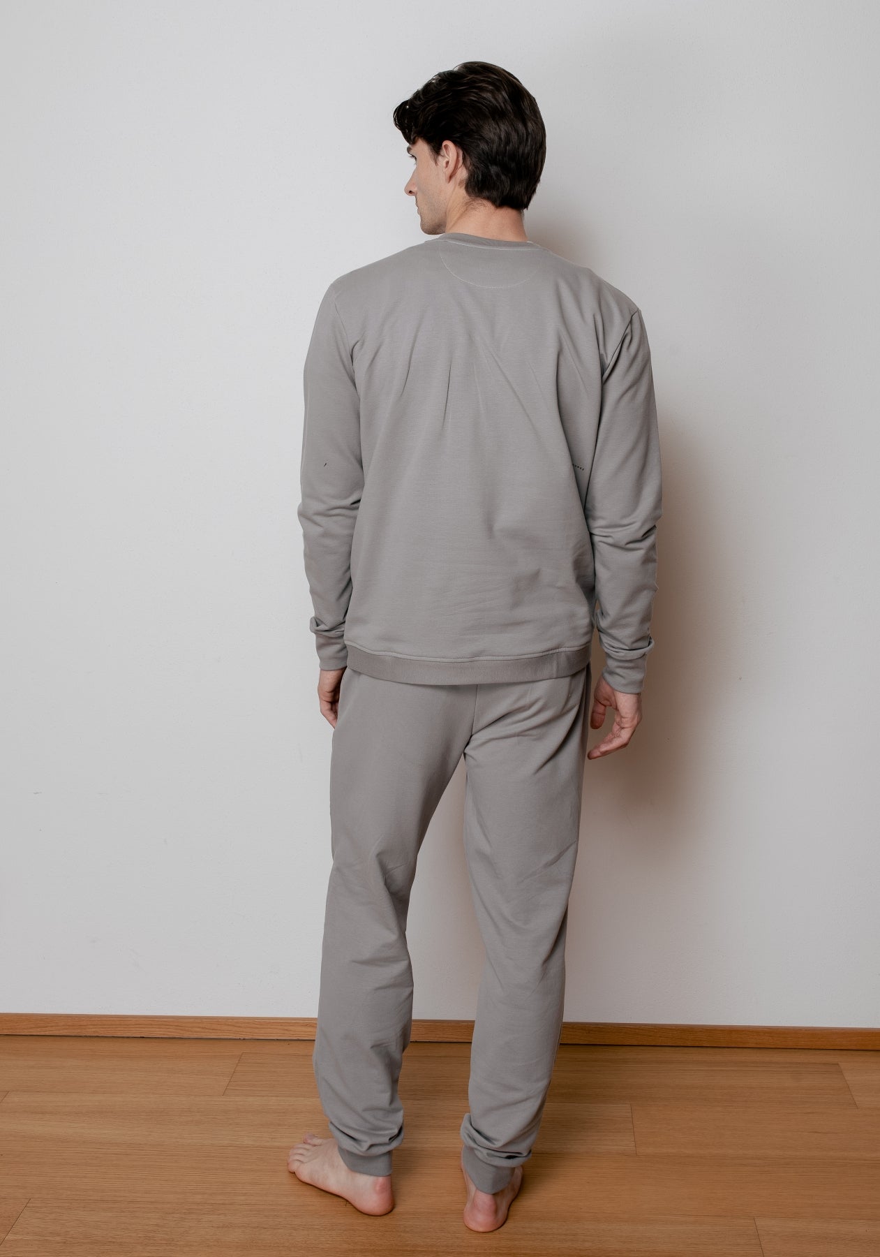 Pánska mikina bez kapucne z biobavlny brushed - regular