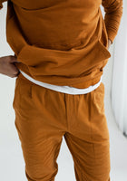 Pánské teplákové kalhoty z biobavlny lounge brushed - regular fit