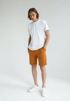 Men sweatpants shorts organic cotton brushed - regular fit