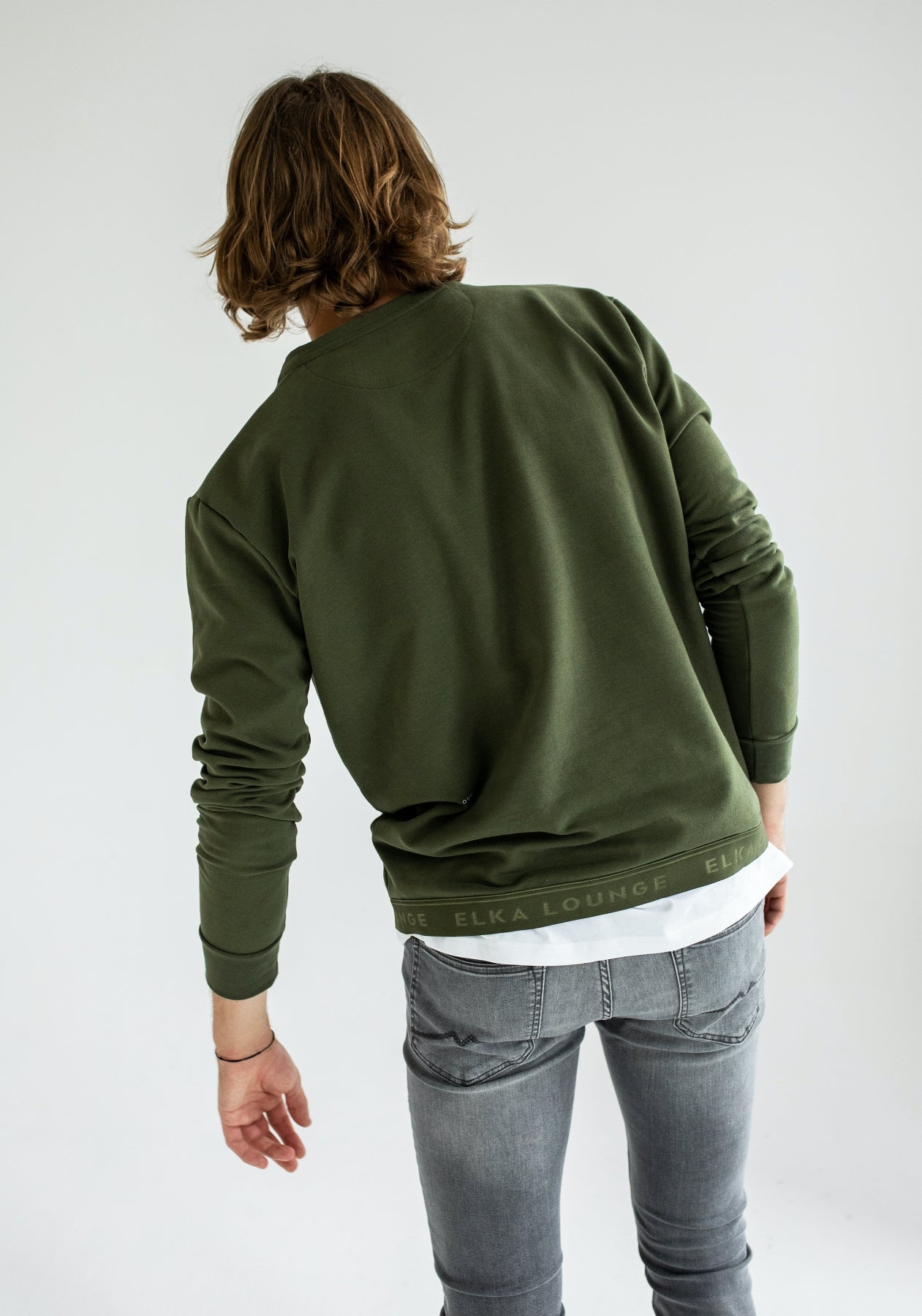 Khaki 2024 mens sweatshirt