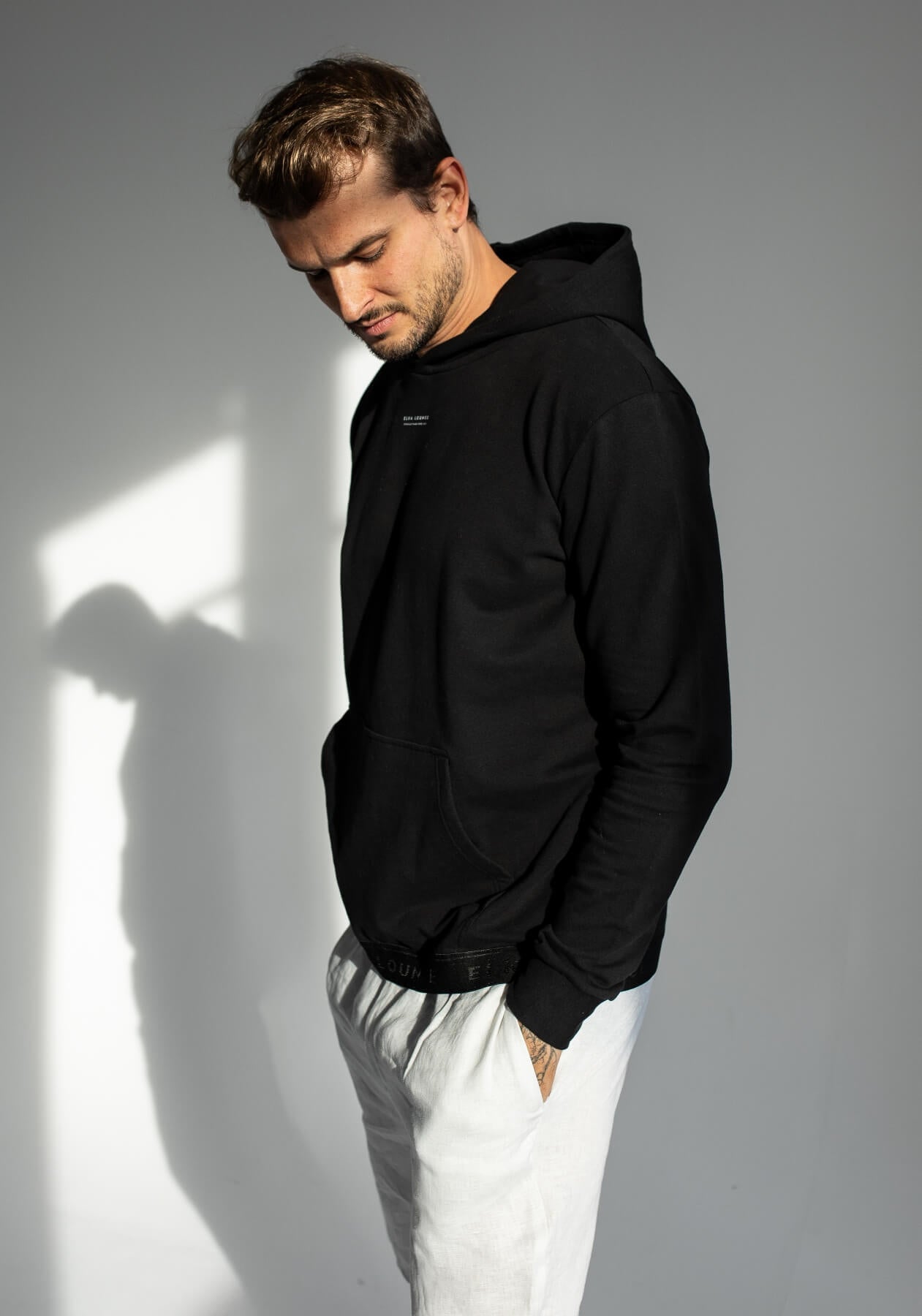 Men sweatshirts organic cotton Black - regular