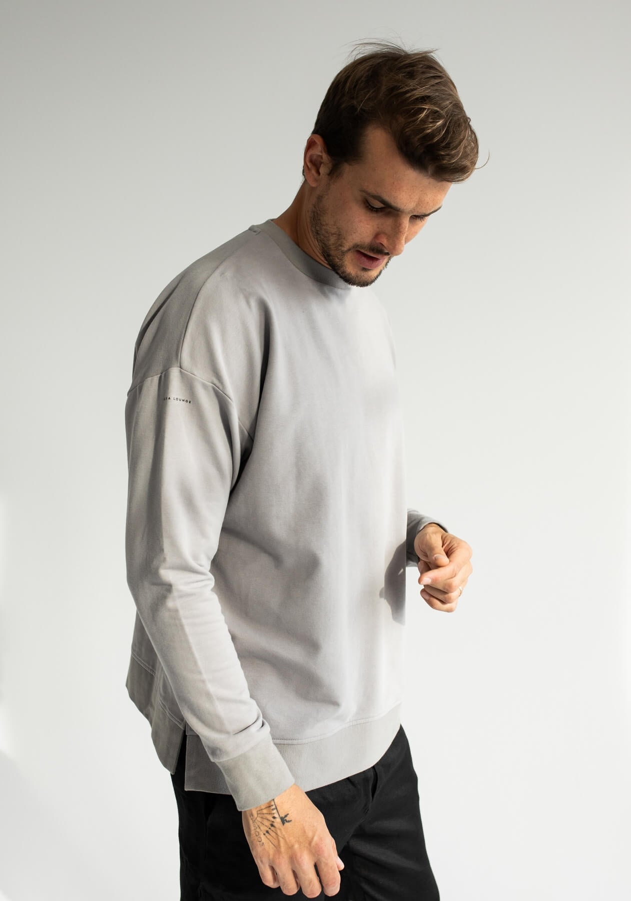 Men Sweatshirt organic cotton brushed - Oversized